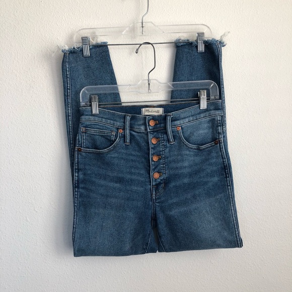Madewell Denim - Madewell 10" High Rise Skinny Button Fly Fray Jean